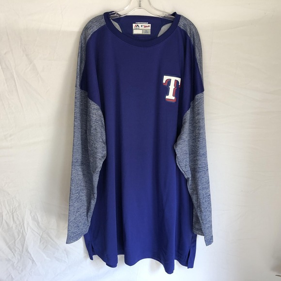 Majestic Other - Texas Rangers Shirt Mens 5XL Blue Long Sleeve MLB Baseball Majestic ThermaBase